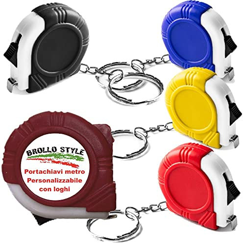 Portachiavi Metro a Nastro da 1 Metro Personalizzato Flessometro Personalizzabile con Stampa Di Loghi o Frasi 5 Colori Disponibili PS 12514