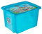 keeeper Paw Patrol Aufbewahrungsbox mit Deckel, Dreh- und stapelbar, Für Kinder, 30 l, Karolina, Fresh Blue Transparent