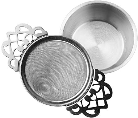 Jagowa 2PCS Stainless Steel Tea Strainer Tea Infuser Filter for Loose Leaf Tea With Handle Juice Coffee Filter Kitchen Tool