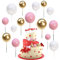 81PCS Mini Tortendeko Kugeln,Cupcake Topper,Hochzeit Goldene Kugeln DIY Kuchen Topper für Geburtstag Hochzeit Babyparty Deko
