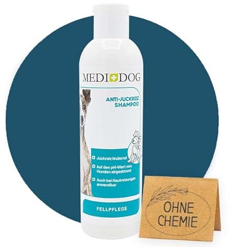 Medidog Anti-Juckreiz Shampoo - gegen juckende & kratzende Haut - hundefreundlicher pH-Wert - für Sensible Hunde & Welpen geeignet