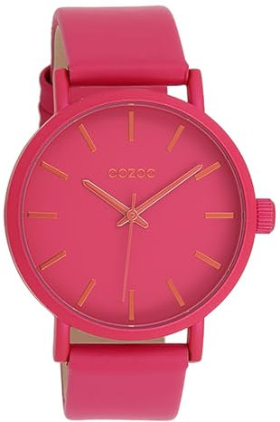 Oozoo Damenuhr mit Lederband Color Line 42 MM Pink C11178