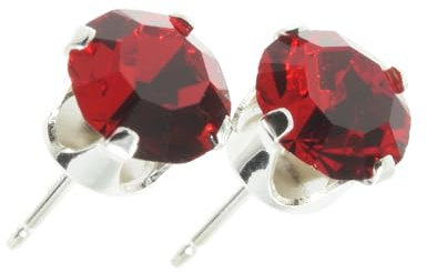 pewterhooter London Collection Women's 925 Sterling Silver Crystal Stud Earrings (Light Siam)