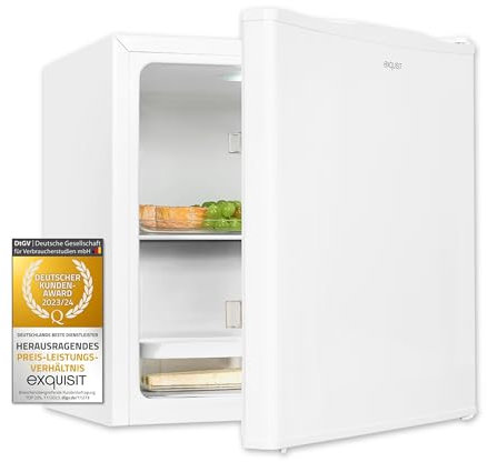 Exquisit Mini Kühlschrank KB05-V-151E weissPV | Kompakt | Nutzinhalt: 41 L | Temperaturregelung