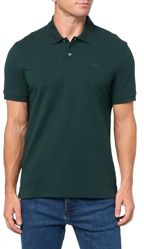 BOSS Men's Polo Shirt, Night Green, Medium