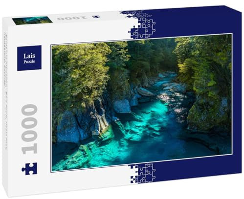 Lais Puzzle Berühmte Attraktion - Blue Pools, Haast Pass, Neuseeland, Südinsel 1000 Teile