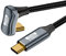 cablecc 10Gbps 100W USB-C USB 3.1 Tipo C Cable de datos de extensión macho a macho Opuesto Forma de U Ángulo trasero con manga 50CM