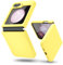 oakxco for Samsung Galaxy Z Flip 6 Case Silicone, Thin Slim Grip Soft Rubber Gel Protective Phone Case for Women, Matte Plain Solid Color Aesthetic Cute Girly Case with Camera Cover, Yellow