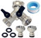 2 Way Garden Hose Splitter, Nickel Plated Brass Tap Connector Individual On/Off Y Valve with 3/4 Female Adapter for Washing Machine, Dishwasher, Hose Distributor