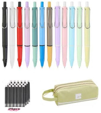 SSJDDS Retractable Fountain Pen, New Retractable Fountain Pen, Retractable Fountain Pens for Writing, Retractable Fountain Pens and Refills