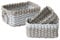 LA JOLIE MUSE/Small Wicker Baskets for Organizing, Recycled Paper Rope Storage Basket Container Bins for Shelves Bathroom Living room, Organizer Set of 3, Blue and Dove grey