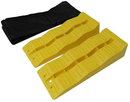 Caravan Levelling Ramps 3 Step 5 Ton Pair (Heavy Duty Motorhome Level Up Blocks With or Without Bag) (With Storage Bag)