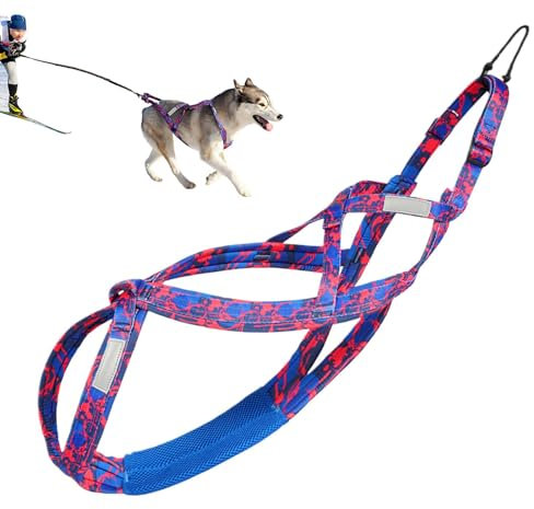 Hundegeschirr mit Schlitten, reflektierendes Hundegeschirr, Mehrzweck-Hundegeschirr, atmungsaktives Hundetrainingsseil, Outdoor-Hundeseil für kleine und große Hunde