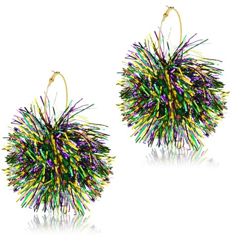 Bunte Ohrringe Karneval, Ohrringe Creolen Fasching Bunte Ohrringe Hängend, Karnevalsschmuck Lustige Ohrringe für Mädchen Damen Karnevalskostüme Dekorative Accessoires (Bunte-B)