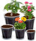 YALIOURS Pots Transparents avec Trou de Drainage,16/15/14/12/10 cm Pots Transparents Renforcés avec Soucoupe, Variety Pack Pot de Plante en Plastique Transparent pour Plante de Semis,Fleur
