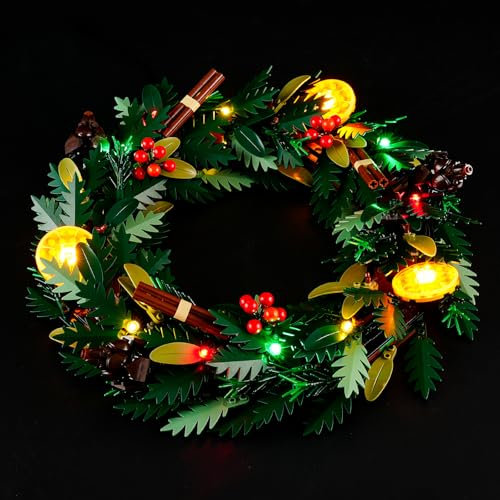 MENZAVA Licht-Set Kompatibel Mit Lego 10340 Weihnachtskranz Botanical Collection - Led-Beleuchtungsset Für Bausteinen Modell - Modell Set Nicht Enthalten