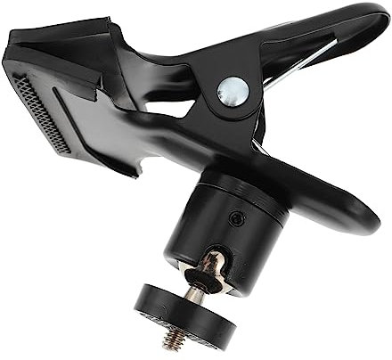UKCOCO Stativ Clip mit Schwenkkugelkopf Flash Reflektorhalter aus Robustem Material Gewindeschraube für Outdoor Sportfotografie Vielseitig Einsetzbar