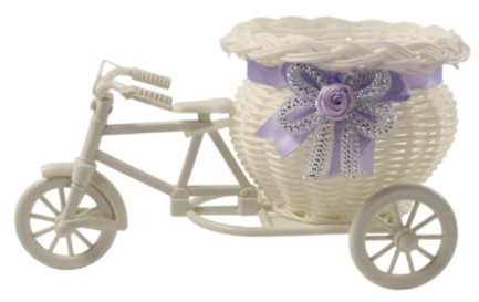 rockible Mini Cestino per Bicicletta Intrecciato, Portafiori, Zucca, Regalo, Fioriera, Cesto per Fiori, Vaso per Tavolo, Decorazione per Bambini, Fes