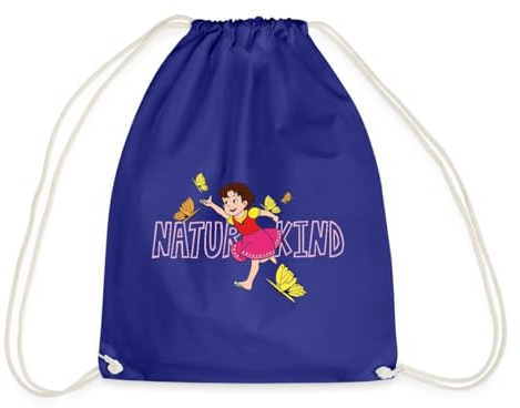 Spreadshirt Heidi Naturkind Schmetterlinge Turnbeutel, One size, Königsblau