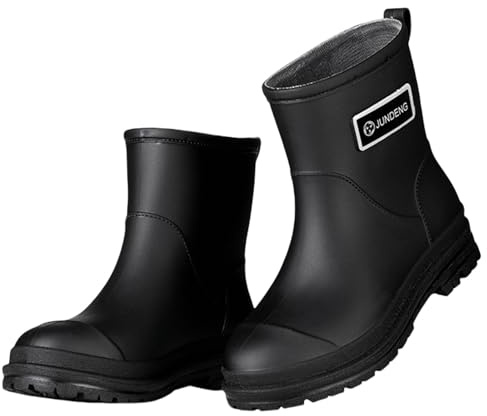 Stivali corti da donna in gomma semi-alti, antiscivolo, impermeabili, comodi, suola spessa, ammortizzanti, per esterni, fango, giardino, 36-40
