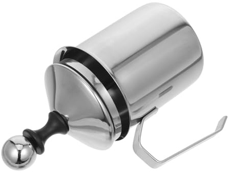 HIAKDOFT Mousseur Lait Manuel Acier Inoxydable Pichet Crémeux Portatif Pour Espresso Cappuccino Et Latte Mousseux Lait Maison Facile à Utiliser