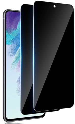 TuFun Schutzfolie für Samsung Galaxy S21 FE 5G für Panzerglas Sichtschutz, [2 Stück] 9H Härte Sichtschutzfolie, Anti-Spy Displayschutz, Anti-Spähen, Blasenfreie Privacy Glas - Schwarz