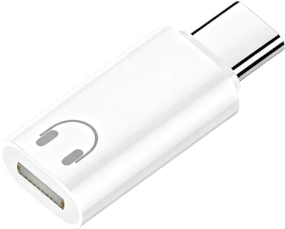 Adaptador 8-Pin Connector a USB C para Auriculares,Chip DAC USB C a 8-Pin Connector Audio, Compatible para iPhone 17/17 Pro/17 Pro Max/16/15, Transmite Solo Audio, No Carga Ni Transferencia de Datos