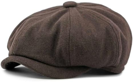 meioro Herren Schiebermütze, 8 Panel Baumwolle Mütze Herren Baskenmütze Men Hut, Dreieck Splitzen Klassisches Design Winter