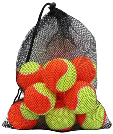 YEJBBUC Tennisbälle, praktische Spielbälle für Indoor-Unterhaltungsaktivitäten, Orange, Gelb, 12 Stück