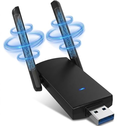 AC1300 USB WiFi Adapter, USB 3.0 Dual Band with 2 High Gain Antennas | AC1300 USB WiFi Adapter, USB 3.0 Dual Band with 2 High Gain Antennas