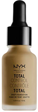 NYX Professional Makeup Total Control Drop Foundation, Präzise Dosierung, Aufbaubare Deckkraft, Langanhaltend, Vegane Formel, Mattes Finish, Farbton: Mahogany