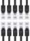 Cable Ethernet Cat7 Cat.7 Gigabit cable de red LAN con conector Cat6a RJ45) (con doble blindaje) 500 MHz Negro - 10 piezas 2m