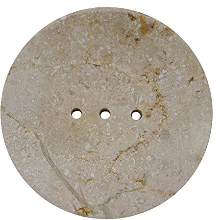 ART-CRAFT Marmor Seifenschale Seifenhalter Seifenablage aus Naturmarmor rund für Badezimmer Dusche Küche Waschbecken