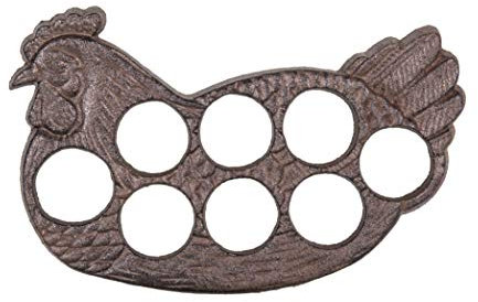 Antic Line Porte Oeufs Poule en Fonte