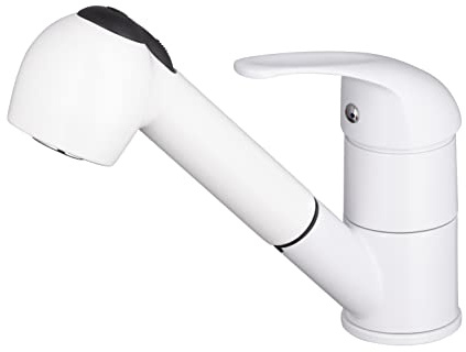 Mitigeur d'Evier Blanc à Douchette POLA by Eurosanit