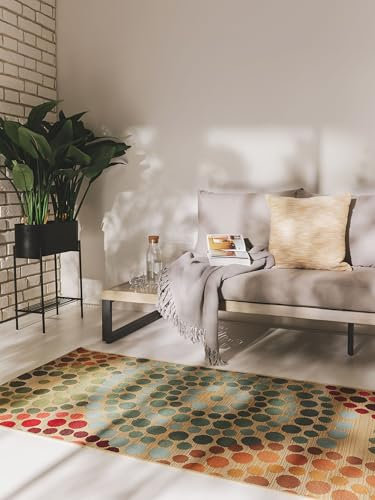 benuta In- & Outdoor-Teppich ARTIS Beige/Mehrfarbig 80 x 250 cm - Farbenfroher Teppich für Drinnen und Draußen - Für Fußbodenheizung geeignet