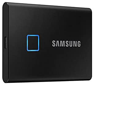 Samsung T7 Touch Portable SSD 500 GB - up to 1050 MB/s - USB 3.2 External Solid State Drive, Black (MU-PC500K/WW)