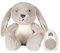 Flow Amsterdam, Peluche Battement de Coeur, Bruit Blanc Bébé | Milo Le Lapin | Gris | Peluche Musicale d'Endormissement | Minuterie