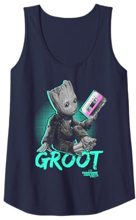 Marvel Guardians Vol. 2 Baby Groot Neon Tape Tank Top