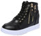 Sneakers da Donna Doppia Cerniera Stringate in Tinta Unita Scarpe robuste con Zeppa Nascosta Piattaforma Antiscivolo Scarpe Casual Alte