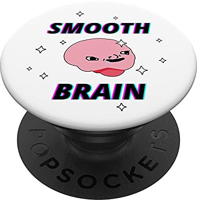 Smooth brain - brainlet Wojak meme PopSockets mit austauschbarem PopGrip