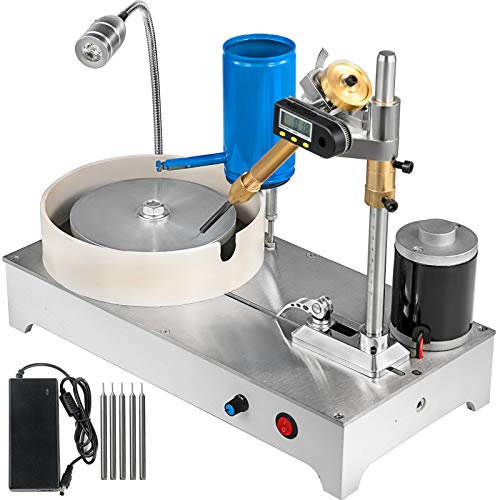 VEVOR Polisseuse Gemmes Machine de Polissage de Bijoux 1800RPM Machine de Polissage de Roche à Facettes Gemmes Machine de Polissage de Tampon Polisseuse de Roche