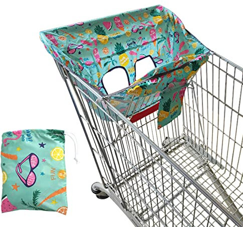 RoxNvm einkaufswagenschutz baby, Erfrischender atmungsaktiver Baby-Hochstuhlbezug, tragbarer Kinderwagen-Sitzbezug für den Babysommer (Grün)