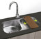 Gresinex | Fregadero Cocina Atenas Redondo Bajo Encimera 74.5 X 41 Atenas 2 Senos - Acero INOX Aisi 304 (Con Tabla de Corte)