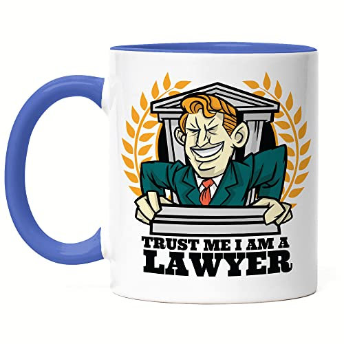 Hey!Print Lawyer Tasse Blau Law Lawyer Anwalt Gericht Gesetz Paragraph Jus Jura Lernen Studium Verhandlung