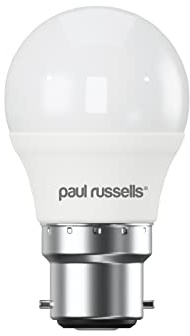 paul russells LED Golf Ball – Dimmable Bayonet Fitting Light, 5.5W 470 LM B22 G45 LED Bulbs, 40w Equivalent, 6500K Daylight, Dimmer BC Energy Saving Ceiling Lightbulbs, 1 Pack
