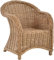 Krines Home Kinderstuhl, Kindersessel aus Rattan in der Farbe Hellbraun