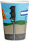 Amscan 8 Tasses en Papier Construction Party 250 ML
