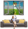 Fliegengitter Fenster Moskitonetz 240x230 cm Pomisty Magnet Moskitonetze für Fenster, Fliegengitter Fenster Moskitonetz, Fliegengitter Vorhang Magnetvorhang - Schwarz Z