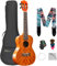 Ulumac KOA - Ukulele da concerto, in legno di acacia, 58,4 cm, per adulti, bambini, per principianti, kit con corde di ricambio, accordatore, custodia, tracolla, plettro, panno, stile classico